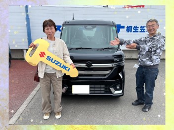 新型スペーシアカスタムご納車おめでとうございます！！